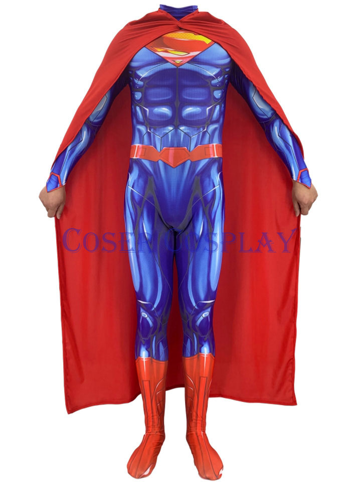 2019 New 52 Superman Costume With Cape Halloween 0906